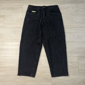 Empyre Easy Now Jeans Mens 32 (fits 32x26) Black Skater Grunge Baggy Drawstrings